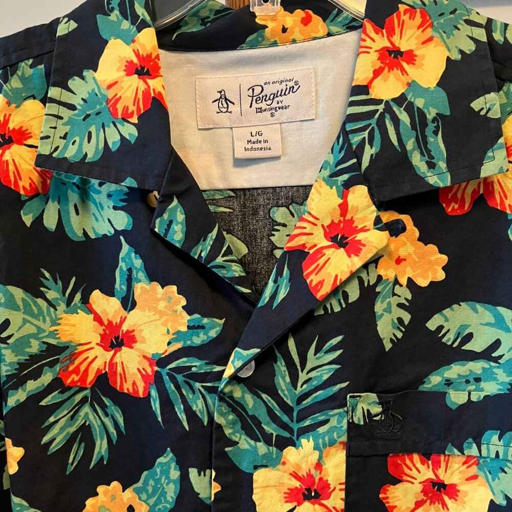 Men's Original Penguin Tropical print Shirt